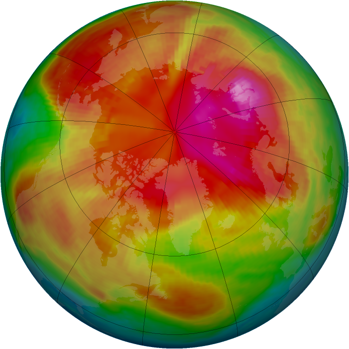 Arctic ozone map for 23 February 1987